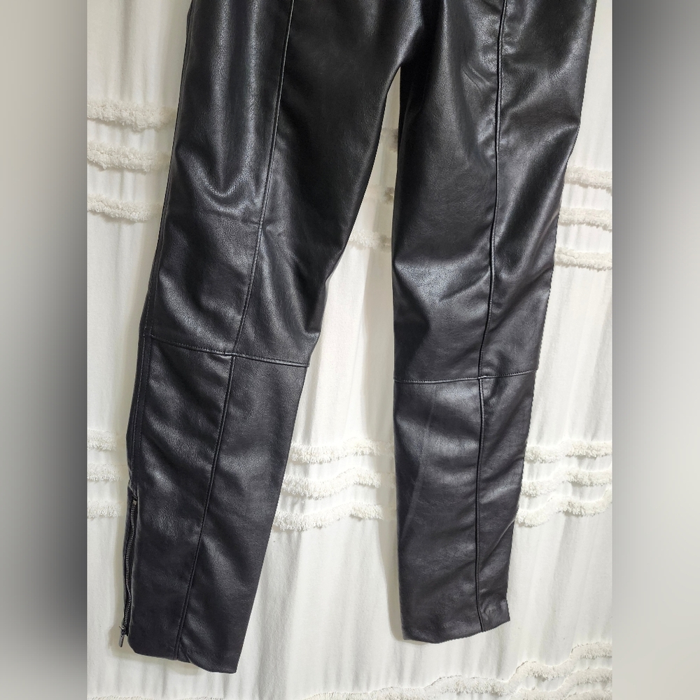 New Black Faux Leather Pants. - Picture 9 of 16